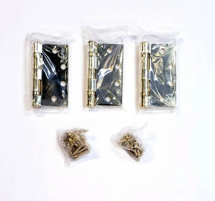 4.5 in. x 4.5 in. Bright Brass Ball Bearing Hinge